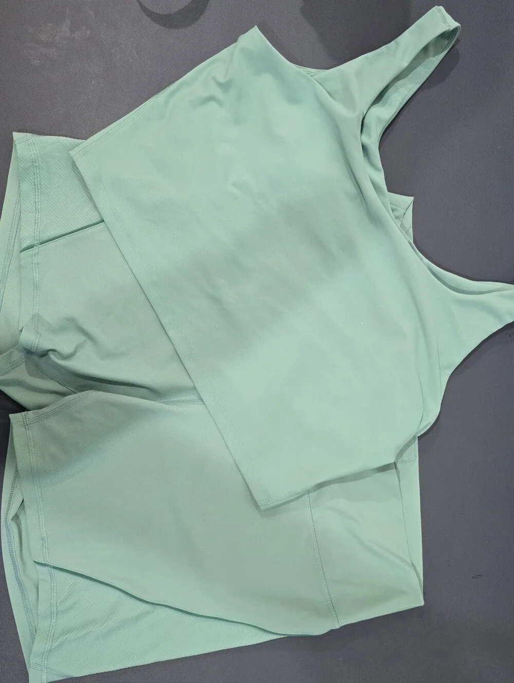 Old Navy Active PowerSoft 3X Matching Tank & Bike Shorts Set Mint Green